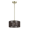 LIVEX LIGHTING 49122-01 1 Light Antique Brass Pendant
