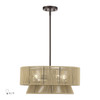 LIVEX LIGHTING 53164-92 4 Light English Bronze Pendant Chandelier