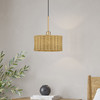 LIVEX LIGHTING 60042-48 1 Light Antique Gold Leaf Pendant