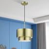 LIVEX LIGHTING 40059-01 1 Light Antique Brass Pendant