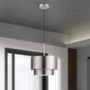 LIVEX LIGHTING 40059-91 1 Light Brushed Nickel Pendant