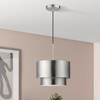 LIVEX LIGHTING 40059-91 1 Light Brushed Nickel Pendant