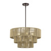 LIVEX LIGHTING 53156-92 6 Light English Bronze Pendant Chandelier
