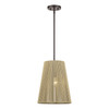 LIVEX LIGHTING 53159-92 1 Light English Bronze Pendant