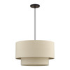 LIVEX LIGHTING 58874-07 3 Light Bronze Pendant