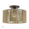 LIVEX LIGHTING 53142-92 1 Light English Bronze Medium Semi-Flush