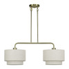 LIVEX LIGHTING 41942-01 2 Light Antique Brass Large Linear Chandelier