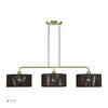 LIVEX LIGHTING 49129-01 3 Light Antique Brass Extra Large Linear Chandelier