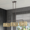 LIVEX LIGHTING 53195-92 3 Light English Bronze Extra Large Linear Chandelier