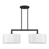 LIVEX LIGHTING 45492-04 2 Light Black Large Linear Chandelier