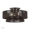 LIVEX LIGHTING 49147-92 3 Light English Bronze Large Semi-Flush