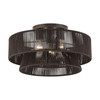 LIVEX LIGHTING 49147-92 3 Light English Bronze Large Semi-Flush