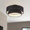 LIVEX LIGHTING 50267-04 3 Light Black Large Semi-Flush