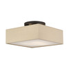 LIVEX LIGHTING 52273-07 4 Light Bronze Large Semi-Flush