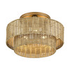 LIVEX LIGHTING 60047-48 3 Light Antique Gold Leaf Large Semi-Flush