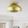 LIVEX LIGHTING 51517-33 3 Light Soft Gold Large Semi-Flush
