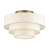 LIVEX LIGHTING 41946-01 4 Light Antique Brass Extra Large Semi-Flush