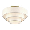 LIVEX LIGHTING 41946-01 4 Light Antique Brass Extra Large Semi-Flush