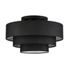 LIVEX LIGHTING 50268-04 4 Light Black Extra Large Semi-Flush