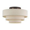 LIVEX LIGHTING 58876-07 4 Light Bronze Extra Large Semi-Flush