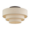 LIVEX LIGHTING 58876-07 4 Light Bronze Extra Large Semi-Flush