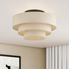 LIVEX LIGHTING 58876-07 4 Light Bronze Extra Large Semi-Flush