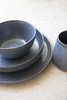 KALALOU CTE1018 SET OF THREE STONEWASH CERAMIC DINNER & SALAD PLATE & BOWL