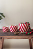 KALALOU CHU1042 SET OF THREE CONCRETE CANDY CANE PLANTERS