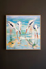 KALALOU CAR1790 FRAMED ACRYLIC PAINTING - SHORE BIRDS