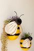 KALALOU CDV2311 SET OF TWO CERAMIC BEES WALL PLANTERS