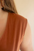 KALALOU NELL1073 CONVERTIBLE WRAP BLOUSE - CINNAMON