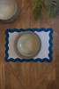 KALALOU NBC1022 RUFFLE EDGE PLACE MAT - OCEAN