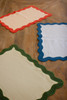 KALALOU NBC1022 RUFFLE EDGE PLACE MAT - OCEAN