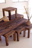 KALALOU NMCC1356 SET OF SIX RECYCLED WOOD BENCHES