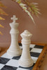 KALALOU H4556 SET OF TWO GREY-WASH CHESS PIECES