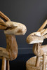 KALALOU DWA1032 SET OF TWO RUSTIC TEAK REINDEER