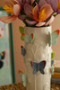 KALALOU CST1018 CERAMIC VASE WITH COLORFUL BUTTERFLIES