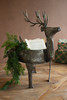 KALALOU CMNQ1308 RUSTIC METAL REINDEER PLANTER