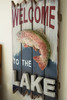 KALALOU CJFB1029 WELCOME TO THE LAKE SIGN WITH TROUT