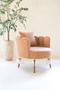 KALALOU NPD1007 UPHOLSTERED CIRCLE CHAIR WITH TASSELS