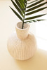 KALALOU CHR1065 TALL STONE COMPOSITE FLUTED BULB VASE