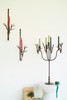 KALALOU NELE1046 FORGED RUSTIC BRASS DEER CANDELABRA
