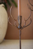 KALALOU NELE1041 SET OF TWO FORGED RUSTIC BRASS DEER CANDLE HOLDERS