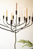 KALALOU NELE1039 LARGE FORGED-IRON TAPER CANDELABRA