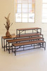 KALALOU CHW1517 SET OF FOUR METAL AND WOOD DISPLAY RISERS