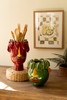 KALALOU CST1007 CERAMIC HEAD PLANTER - RED PEPPERS