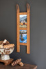 KALALOU CJFB1012 WOODEN SNOW SKI DOUBLE PHOTO FRAME