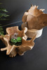 KALALOU DRA1010 HAND-CARVED BLOOMING TEAK ROOT BOWL
