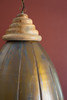 KALALOU NDE1537 ANTIQUE BRASS PENDANT LIGHT WITH WOOD DETAIL 20" DIA.