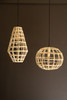 KALALOU NNL2766 TALL PAPER MACHE GRID PENDANT LIGHT